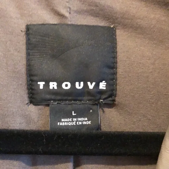 Genuine Leather grey Trouvé Moto jacket size large - Picture 2 of 3